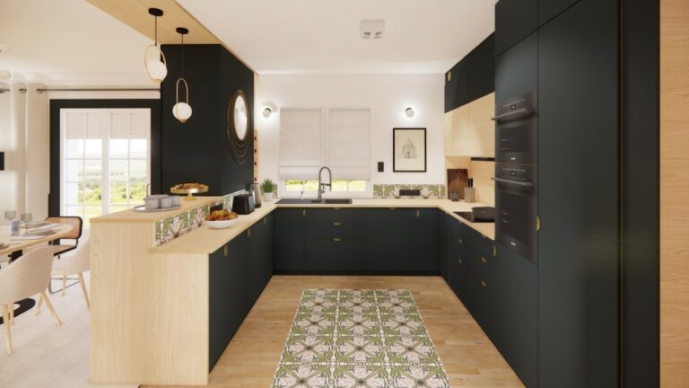 Aménagement et Décoration d'une Cuisine et Son Séjour Art Déco