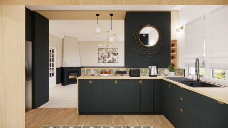 Aménagement et Décoration d'une Cuisine et Son Séjour Art Déco