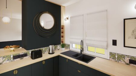 Aménagement et Décoration d'une Cuisine et Son Séjour Art Déco