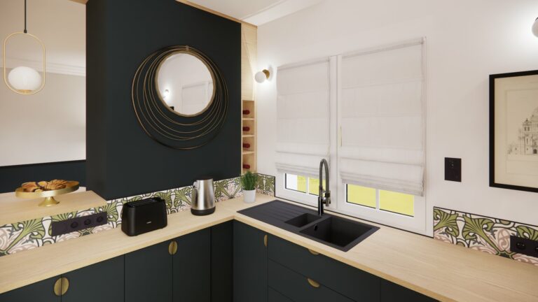 Aménagement et Décoration d'une Cuisine et Son Séjour Art Déco