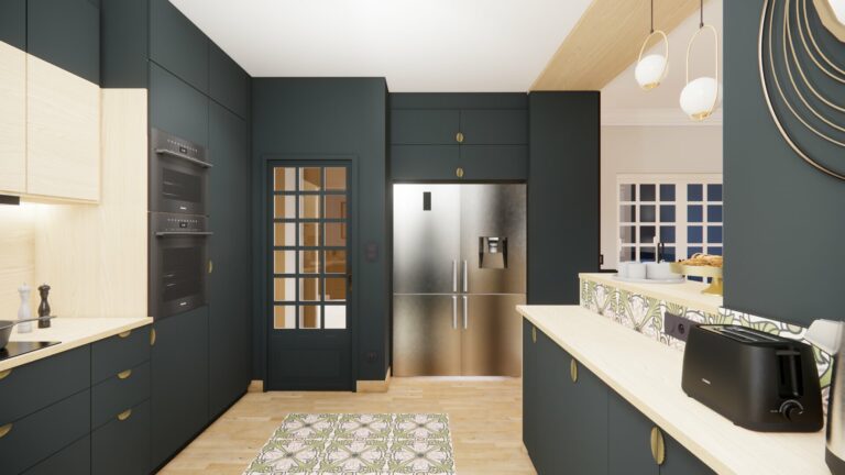 Aménagement et Décoration d'une Cuisine et Son Séjour Art Déco