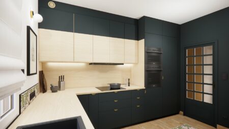 Aménagement et Décoration d'une Cuisine et Son Séjour Art Déco