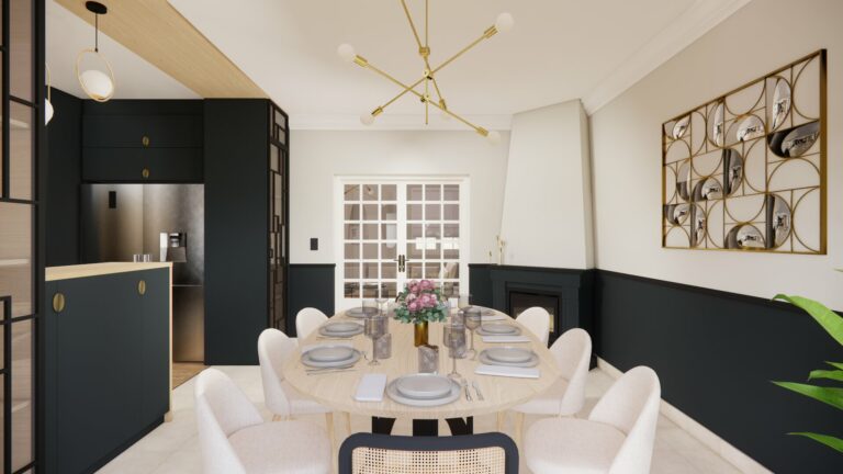 Aménagement et Décoration d'une Cuisine et Son Séjour Art Déco