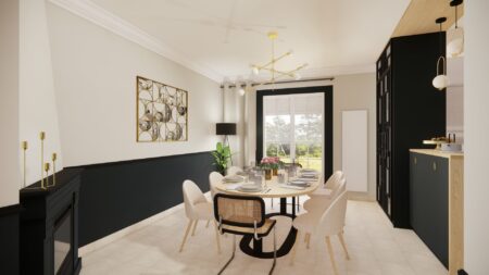Aménagement et Décoration d'une Cuisine et Son Séjour Art Déco